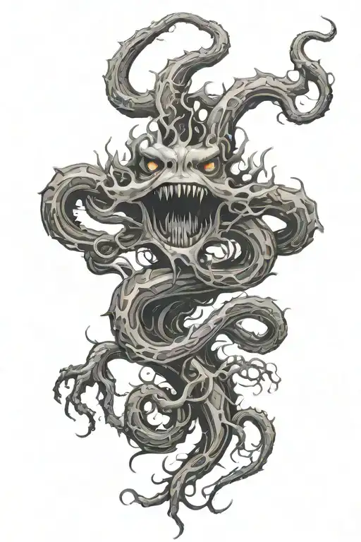eldritch horror monster tattoo design idea