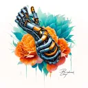 bio mechanical arm tattoo tattoo design idea