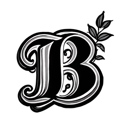 Cursive B C tattoo design idea