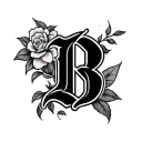 Cursive B C tattoo design idea
