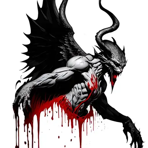Wing Angle Devil Black and Grey
