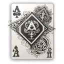 ace poker cards laying flat with only a corner lifted up showing the aces  tattoo design idea