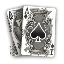 ace poker cards laying flat with only a corner lifted up showing the aces  tattoo design idea