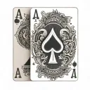 ace poker cards laying flat with only a corner lifted up showing the aces  tattoo design idea