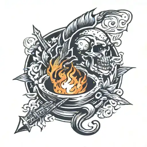 Only after enduring the tests of fire,Iron is forged tattoo design idea
