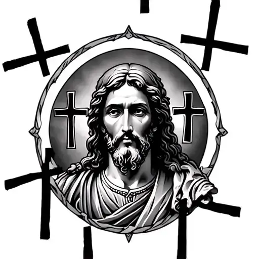 can u make a tatto with andrew the apostle and at the start at the tatto the 3 crosses  on the interior odd the forearm tattoo design idea
