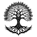 Mandala tree of life  tattoo design idea