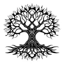 Mandala tree of life  tattoo design idea