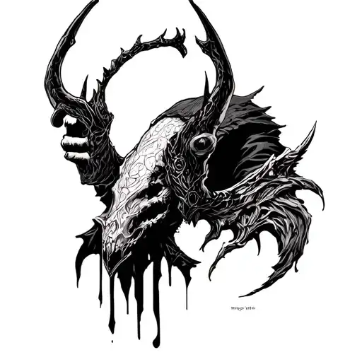 bloodborne hunter tattoo design idea