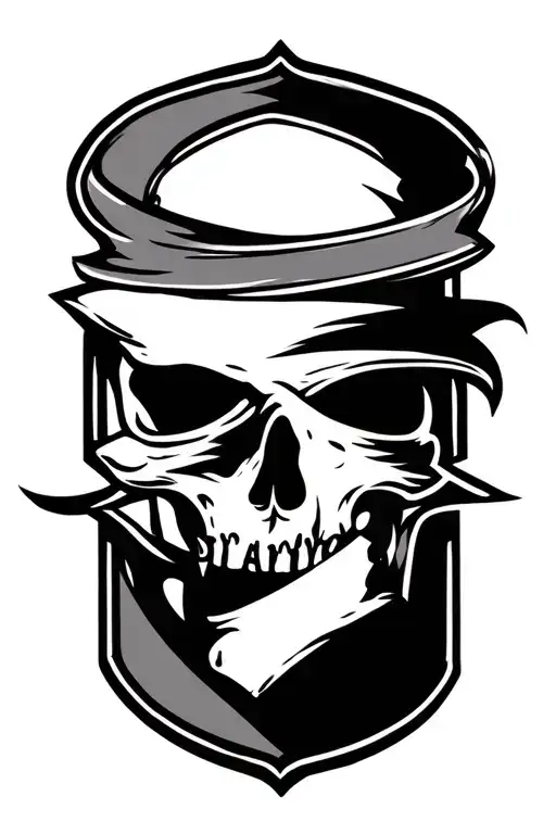 leather tooled brand logo tattoo design idea