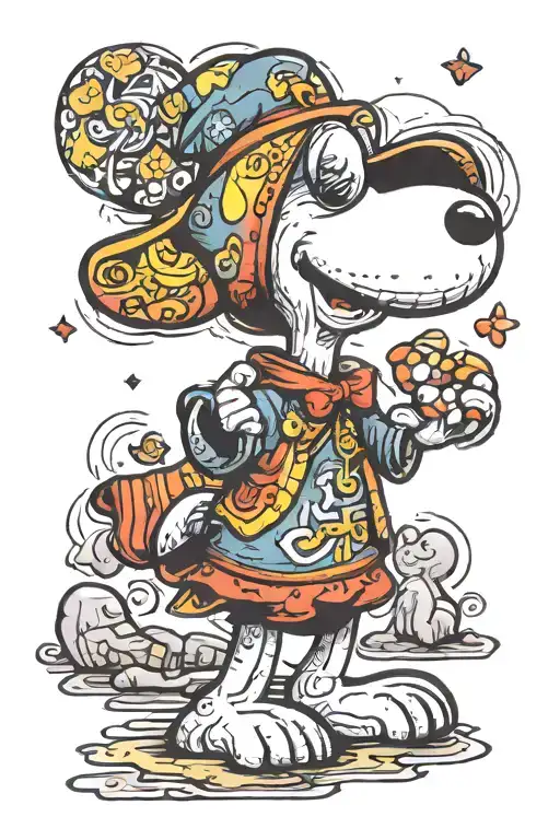 snoopy Woodstock tattoo design idea