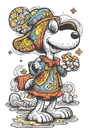 snoopy Woodstock tattoo design idea