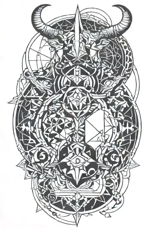 taurus pisces libra tattoo design idea