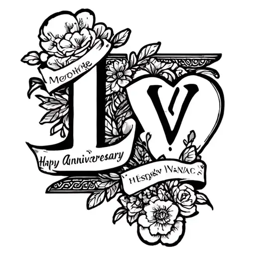 ten year wedding anniversary tattoo design idea