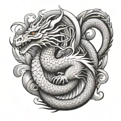 dragon heart bao tattoo design idea