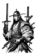 samurai con katana sword tattoo design idea