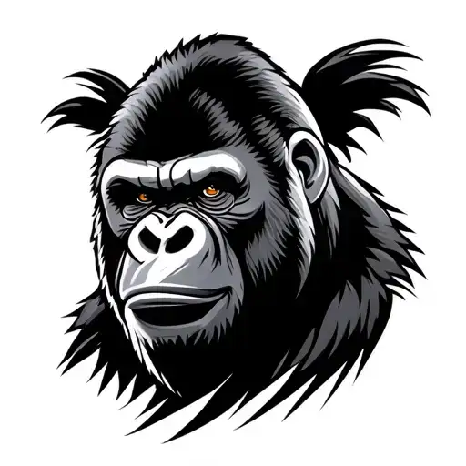 silverback gorilla, american football player tattoo design idea