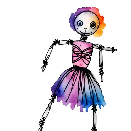 voodoo doll tattoo design idea