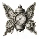 mama- Kind sand clock tattoo design idea