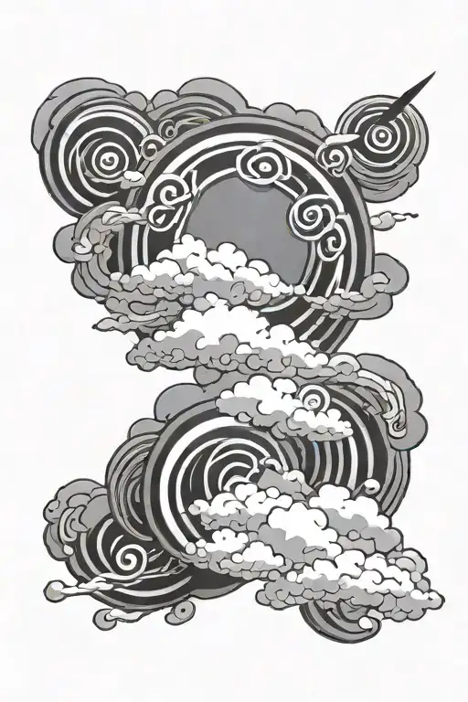 naruto akatsuki clouds tattoo design idea