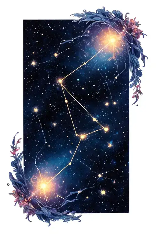 andromeda constellation tattoo design idea
