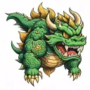 japanese bowser tattoo design idea