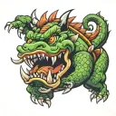 japanese bowser tattoo design idea