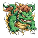 japanese bowser tattoo design idea