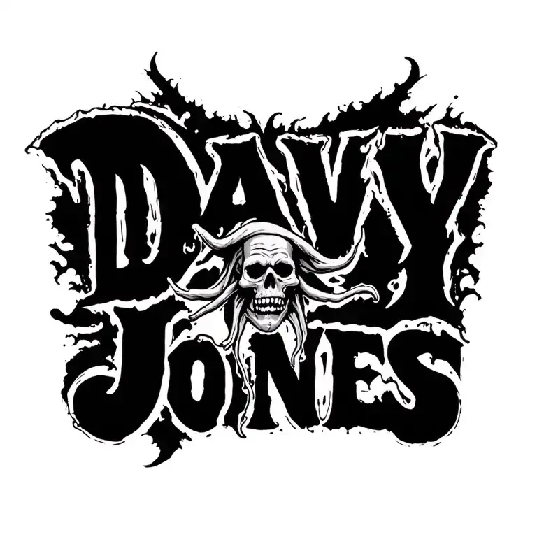 "Davy Jones" stitches tattoo design idea