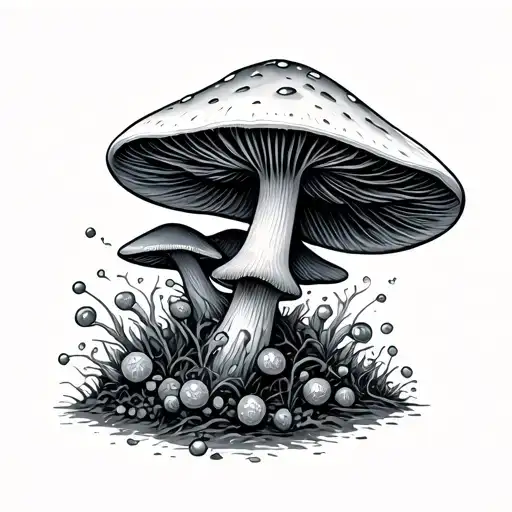 Psilocybin Molecule tattoo design idea