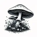 Psilocybin Molecule tattoo design idea