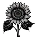 sunflower with words "find someone someday who grows flowers in the darkest parts of you" as the stem tattoo design idea