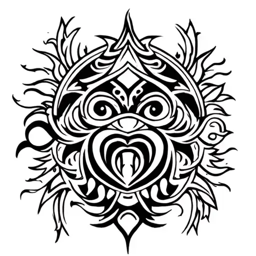 Maori for leg tattoo design idea
