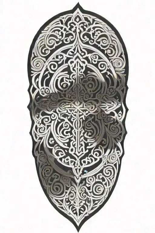 Mandala with a Cross in the middle tattoo design idea