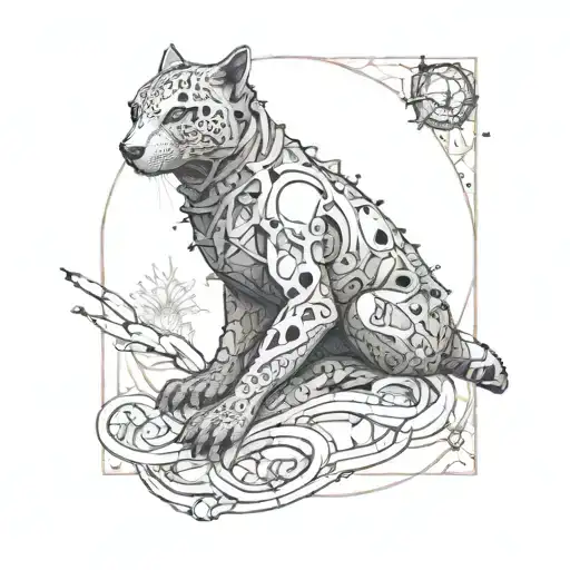 sketch on the subject of stalker 2 sleeve tattoo design idea