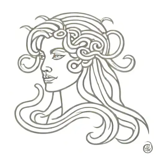 medusa head tattoo design idea