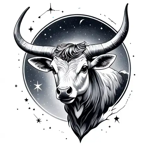 Constellation Taurus tattoo design idea