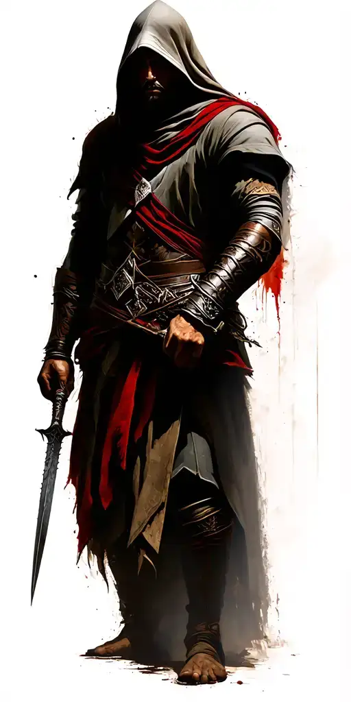 assassin's Creed Ezio Auditore in shadows tattoo design idea