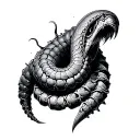 Dune worm bio mechanical tattoo design idea