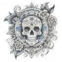 n_collect = (pi*r^2)/R^2 * 1/pi = r^2/R^2 = d^2/4R^2 tattoo design idea