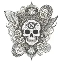 n_collect = (pi*r^2)/R^2 * 1/pi = r^2/R^2 = d^2/4R^2 tattoo design idea