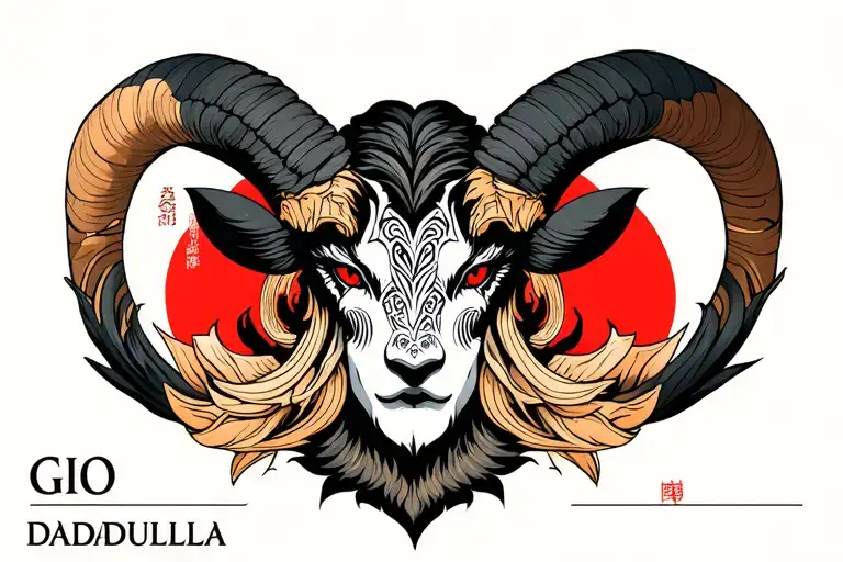 "Gio Dadulla" aries zodiac sign tattoo design idea