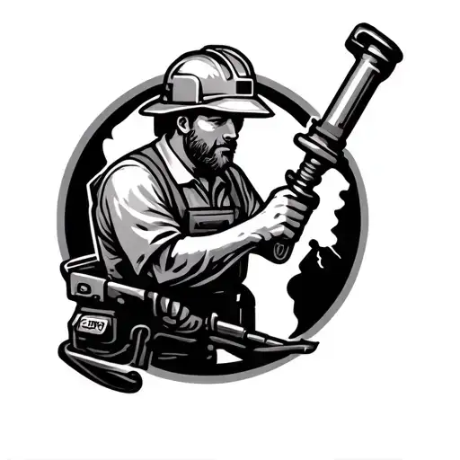 Carpentry, boilermaker and electrician symbol tattoo design idea