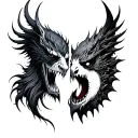 Good Vs Evil tattoo design idea