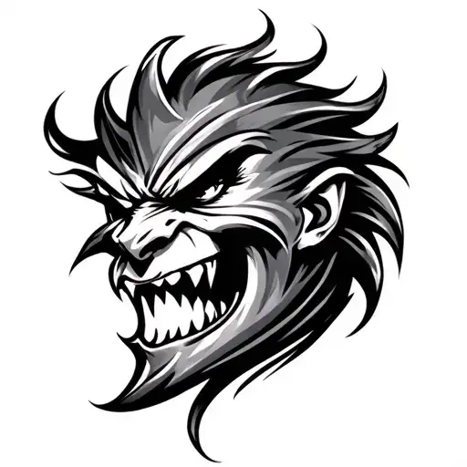 turbo with face tattoo design idea