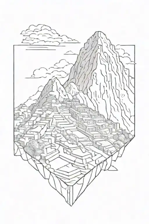 Machu Picchu tattoo design idea