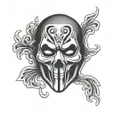 ghostface mask tattoo design idea