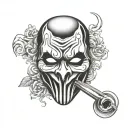 ghostface mask tattoo design idea