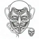 ghostface mask tattoo design idea