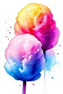 cotton Candy tattoo design idea